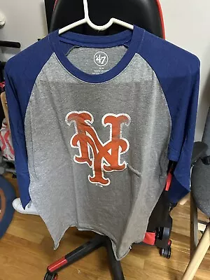 New York Mets 3/4 Sleeve Shirt NYM - Size M - FREE SHIPPING 🚚🚚 • $14.99