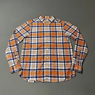 Vineyard Vines On The Go Performance Brr Shirt Mens Small Orange Plaid Stretch • $24.90