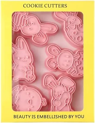 Easter Cookie Cutter Set Of 6 Food-Grade Plastic Shapes For Baking Delights • £5.99