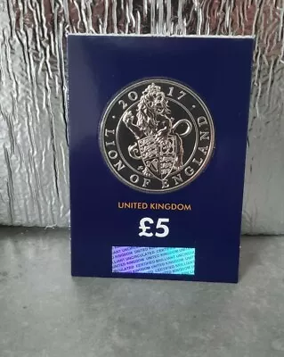 2017 Queen's Beasts Lion Of England UK Five Pound £5 BUNC Coin  • £27.85