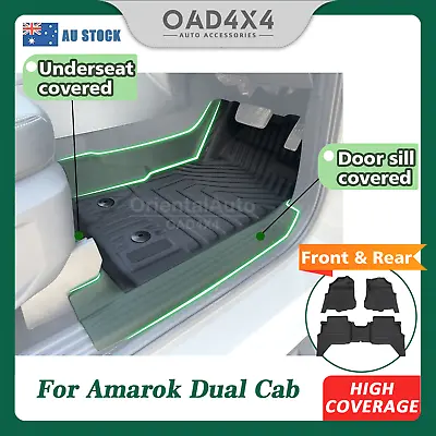 TPE 5D Door Sill Covered Floor Mats For Amarok NF Series Dual Cab 2023-Onwards • $220.50