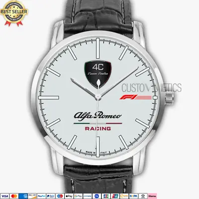 $38.99 • Buy Alfa Romeo Racing F1 Logo AR08 Quartz Watch Stainless Steel Men's Wristwatch