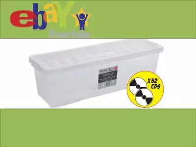 £9.99 • Buy Wham Crystal CD DVD XBOX PS4 Game Storage Boxes Box Clear Plastic 52 CDs 36 DVDs