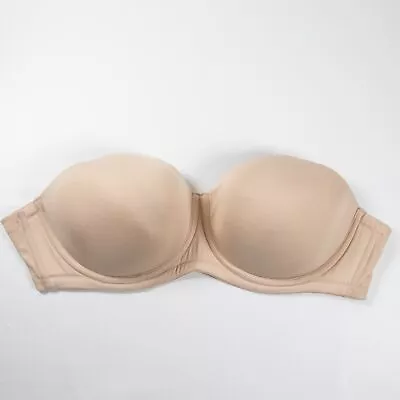 Wacoal Bra 34H Red Carpet Convertible Strapless Contour Solid Beige 854119 • $24.98