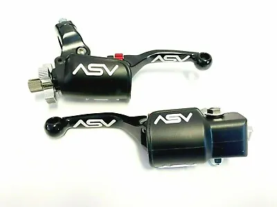 ASV F4 Front Brake Clutch Perch Levers Shorty Black Dust Covers YFZ 450 2007+ • $227