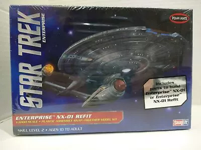 Polar Lights #898 Star Trek Enterprise NX-01 Refit 1/1000 Sc Snap-it Model Kit • $29.99