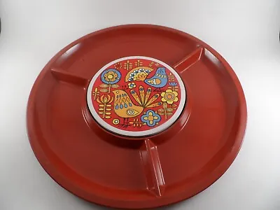 Mexican Folk Art Round Serving Bowl Dish Pottery Ceramic 13  Diameter  • $19.99