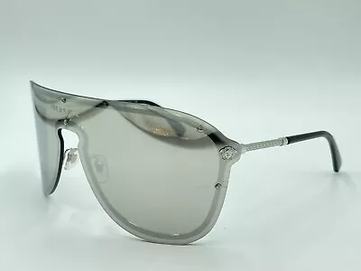 VERSACE MOD.2180 1000/6G SILVER Medusa Sunglasses SHIELD AUTHENTIC VE2180 • $69