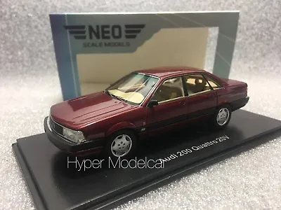 Neo Scale Models 1/43 Audi 200 Quattro 20V 1990 Red Met. Art. 43039 • $81.98