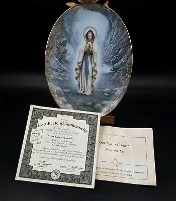 Our Lady Of Lourdes Plate- Visions Of Our Lady- 1994 Bradford Exchange- Garrido • $18.99