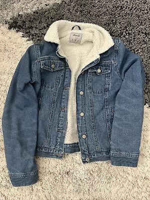 Womens Primark Denim Jacket Faux Lined - Size 6 - Good Condition • £0.99