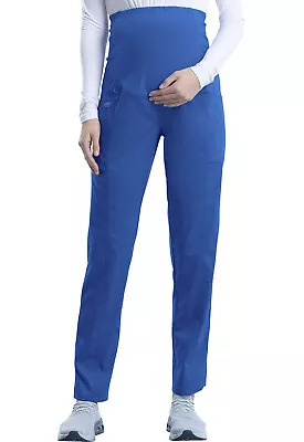 Cherokee Workwear Maternity Straight Leg Tall Pant WW155T ROY Royal Free Ship • $36.99