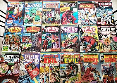 Marvel Bronze Age Horror Lot Of 18 Vault Of Evil Crypt Of Shadows Dead Of Night • $102.50