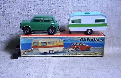 MINI COOPER With CARAVAN NIB R/C B/O Made In Greece Greek Mister P Vintage • $140