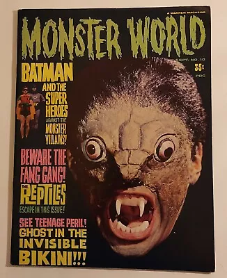 Monster World #10 Sept 1966 Vf/nm Batman & Super-heroes Hammer Horror • $45