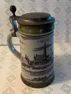 Beer Stein Marzi & Remy Lidded M/R Mark DBGM 76k On Lid • $20