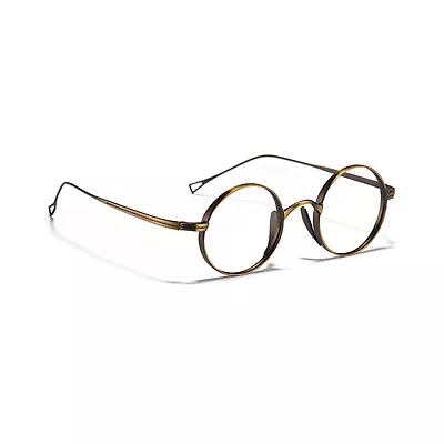 Bronze Round Vintage Titanium Eyeglasses Frames Mens Womens Classic Spectacles • $24.99