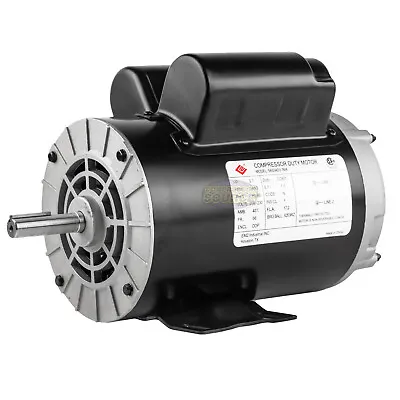 3.7 HP 3450 RPM Electric Motor Compressor Duty 56 Frame 1 Phase 5/8  Shaft 230 V • $244.95