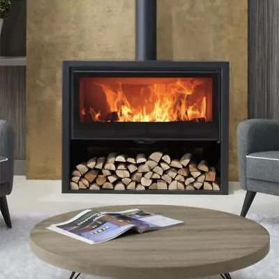 Allegro Wide Wood Burning Multi-fuel Stove Contemporary Stove • £1799.99