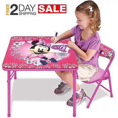Minnie Mouse Table And Chair Set For Toddlers Girls 2-5 Kids Bedroom Furniture • $53.34