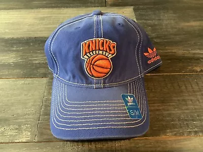 Men's New York Knicks Royal Blue Team Vintage Slouch Flex Fit Hat S/M NWT • $20