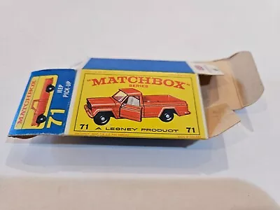 Matchbox Cars #71 Jeep Pick-Up Box • $4.25