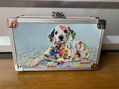 Vaultz Embossed Puppy Dog Locking Supply Pencil Box Case With Keys Working Lock • $15