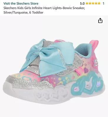 Sketchers Magical Collection Girls Infinite Heart Lights Bowie Sneaker /Size 8 • £20.48