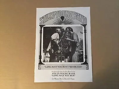 $9 • Buy Stephen Stills Neil Young “long May You Run” 1976 Original Promo Print Poster Ad