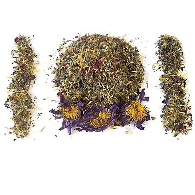 CHILL & RELAX Herbal Tea Blend | Blue Cornflower Skullcap Blue Lotus Damiana Etc • £4.99