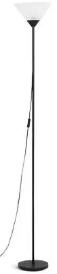 6ft Uplighter Floor Lamp 178cm Black Stem And Cone Shade • £12.95