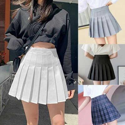 £11.75 • Buy Women's High Waist Pleated Casual Tennis Style Mini Skater Skirts