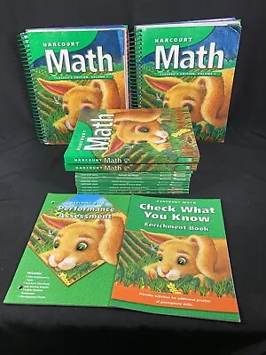 $44.99 • Buy Harcourt Math Grade 1 Consumable Textbook Teachers Edition Vol 1&2 Workbooks Etc