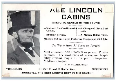 Mississippi MS Postcard Abe Lincoln Cabins Vicksburg C1905 Unposted Antique • $25.97