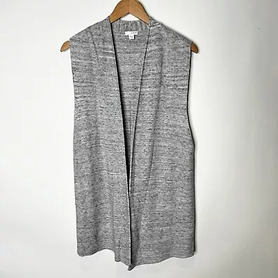 J Jill Pure Jill Cardigan Linen Blend Sleeveless Vest Open Front Women's M • $18