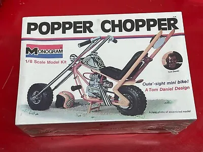 Tom Daniels Design 1973 Popper Chopper Monogram 1/8 Scale Model Kit Reissue 1997 • $38