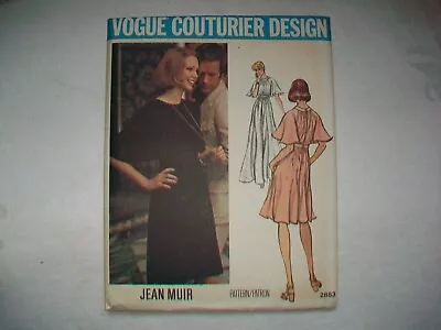 Vogue Couturier Design Jean Muir 1970s Dress Pattern #2883 Size 8 Vintage • $14.99