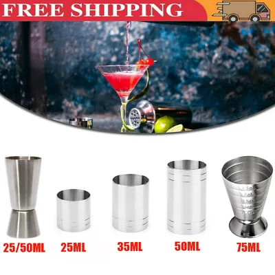 Jigger Single/Double Shot Short Drink Spirit Measure Cup For Cocktail Bar Party • £3.68