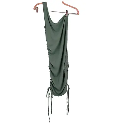 Zaful Dress Womens Medium Mint Green Fitted Bodycon Asymmetrical Solid • $11.11