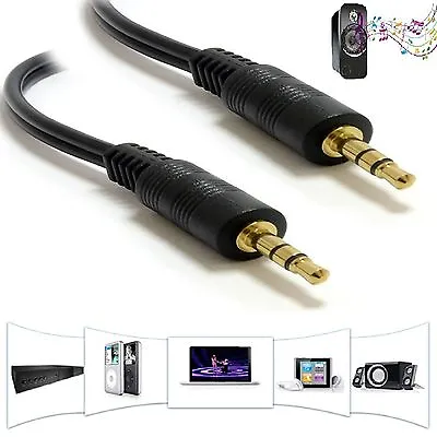 3.5mm Male To Male Jack Audio Stereo Extension Lead Cable Mobiles PC Car MP3 Lot • £2.99