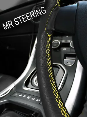 Leather Steering Wheel Cover For Mercedes W114 W115 68-76 Yellow Double Stitch • $44.80