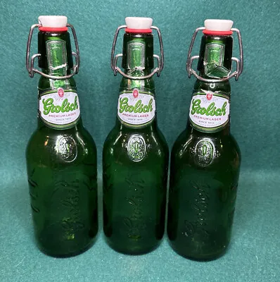 $9.96 • Buy GROLSCH Beer Green Glass 16oz. Bottle Porcelain Flip Swing Top Lot Of 3