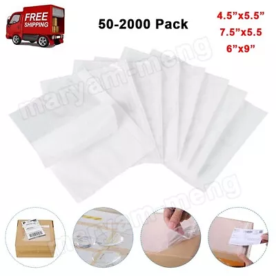 Clear Adhesive Packing List Shipping Label Envelopes Pouches 6x9 7.5x5.5 4.5x5.5 • $17.99