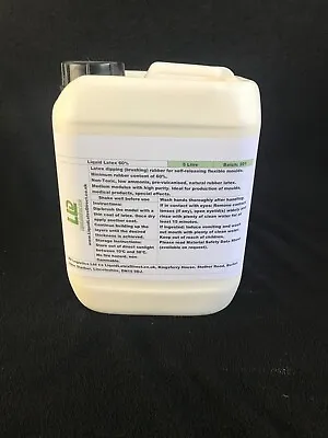 Liquid Latex Dipping Rubber Medical Grade Mould Making Non-Toxic 5 Litre. • £29.85