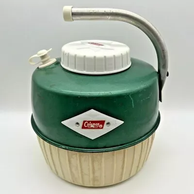 Vintage Coleman Water Jug - Green Diamond Logo Cooler - Spout Handle • $44.99