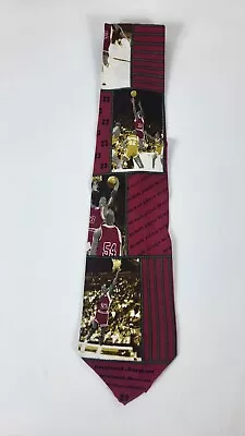 Michael Jordan Black/red Silk Necktie Tie Chicago Bulls Bugatchi • $26