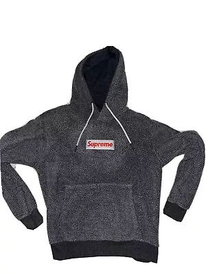 $55 • Buy Supreme Cross Box Logo Grey Medium Hoodie