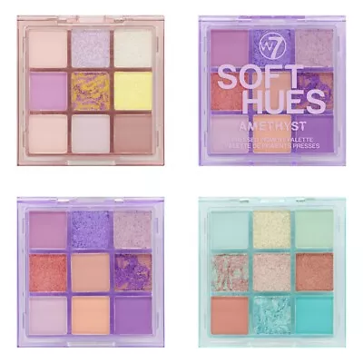 W7 Soft Hues Eyeshadow Palette - Mint Lilac Light Pink Pastel Colours Eye Shadow • £6.99