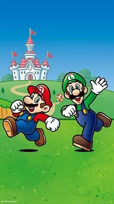 Mario & Luigi W. Castle Video Game Pop Culture 6x10 Quilt & Craft Fabric Block  • $14.80