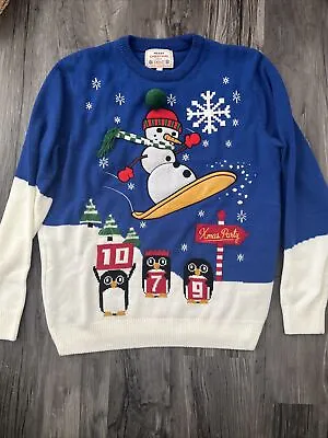 Merry Christmas Sweater From Next Snowman Unisex Size L • $15.95